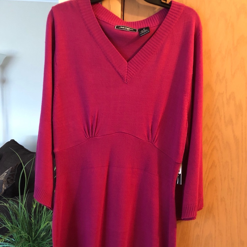 Fuchsia sweater dress